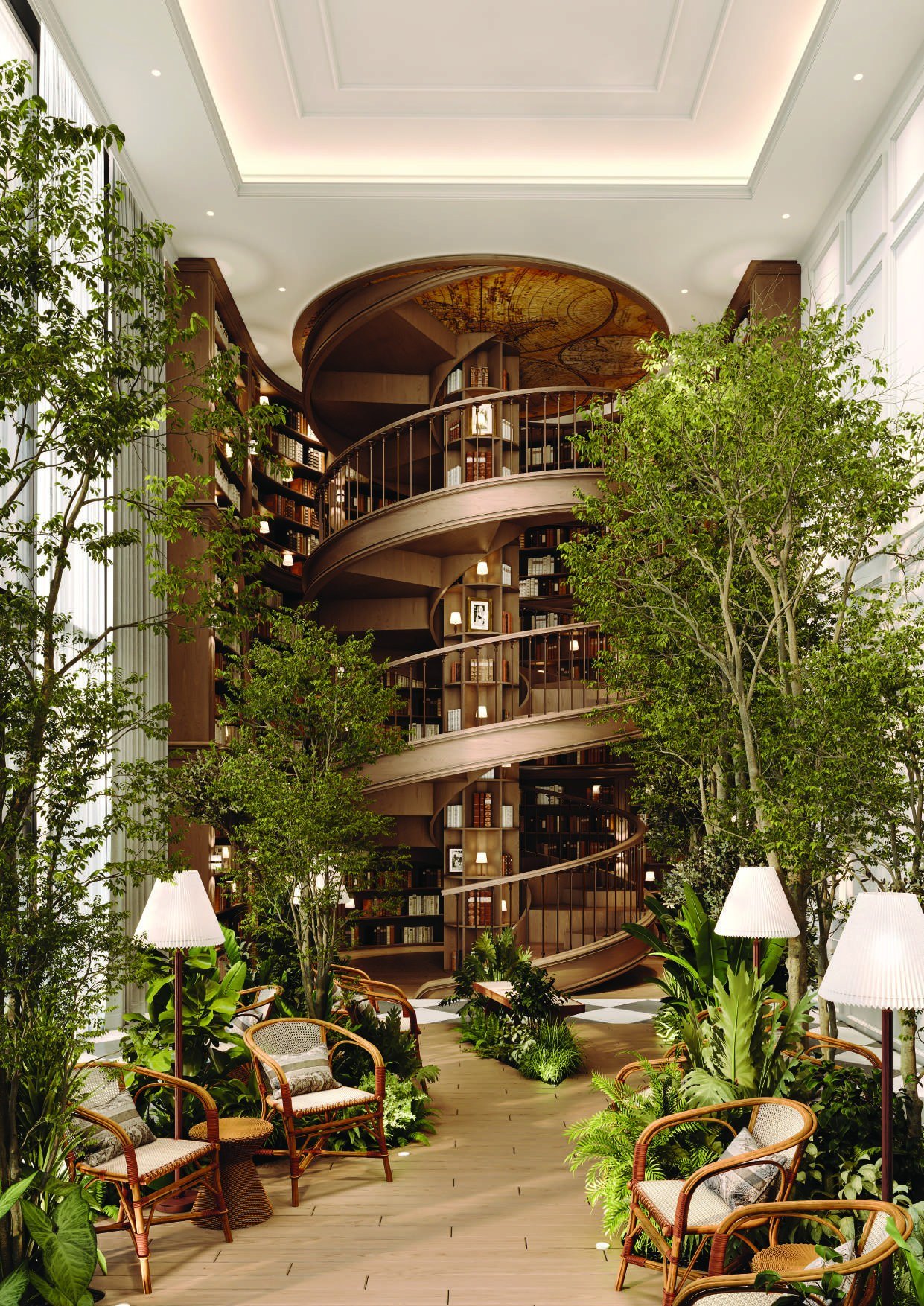 Atrium bibliothèque de The Archive